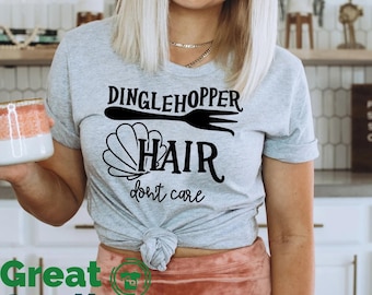 Disney Womens Shirt, Disney Family Shirts, Dinglehopper Hair Don't Care Little Mermaid Shirt, Disney Shirts Girls