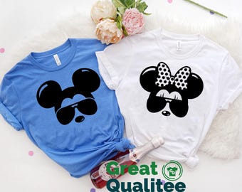 Disneyworld  Family Shirts, Disneyland Shirts, Minnie Disney Women Shirt, Mickey Sunglasses Men Shirt, Disney World Vacation Tees
