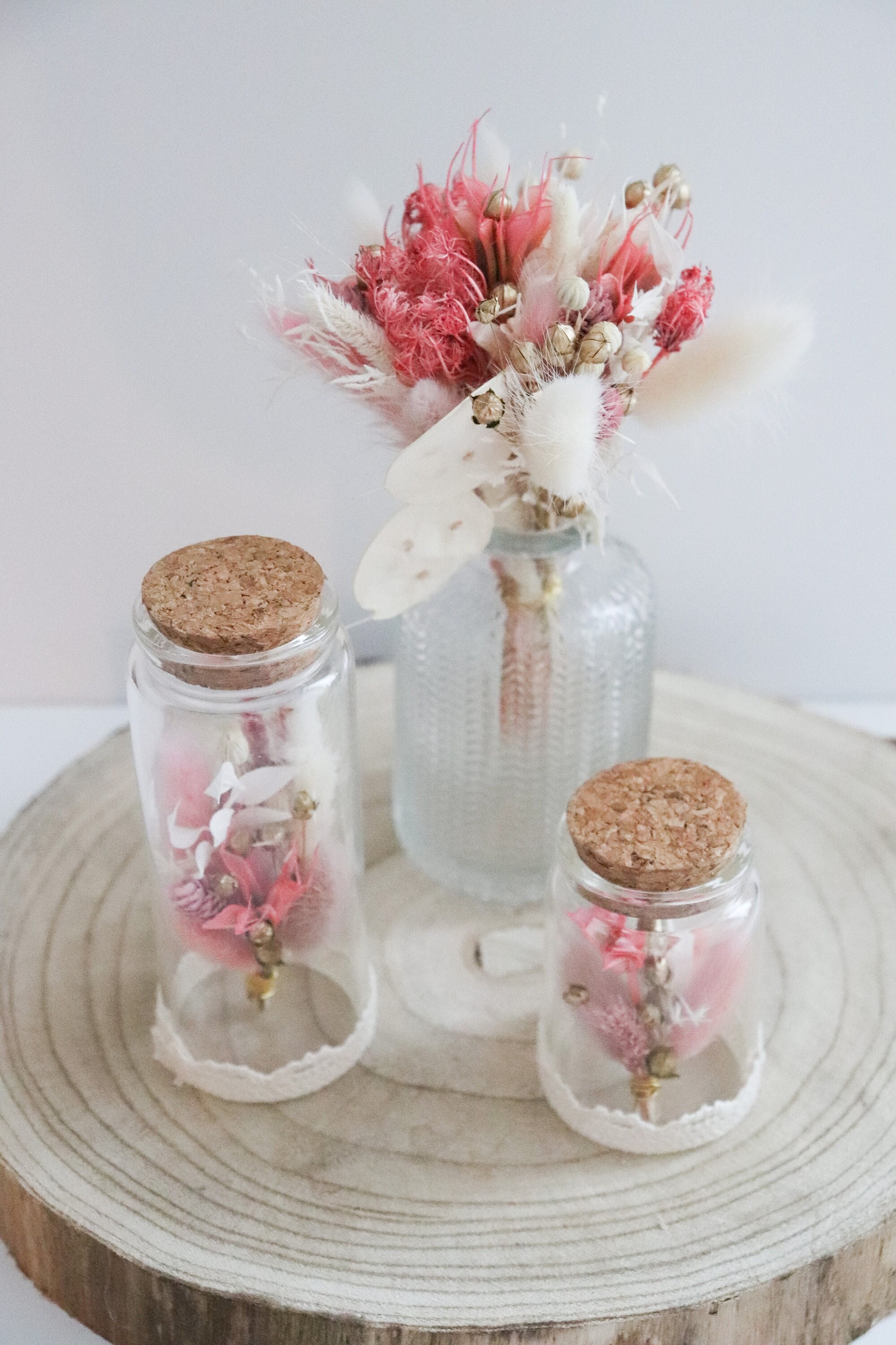 Trio de Composition en Fleurs Séchées