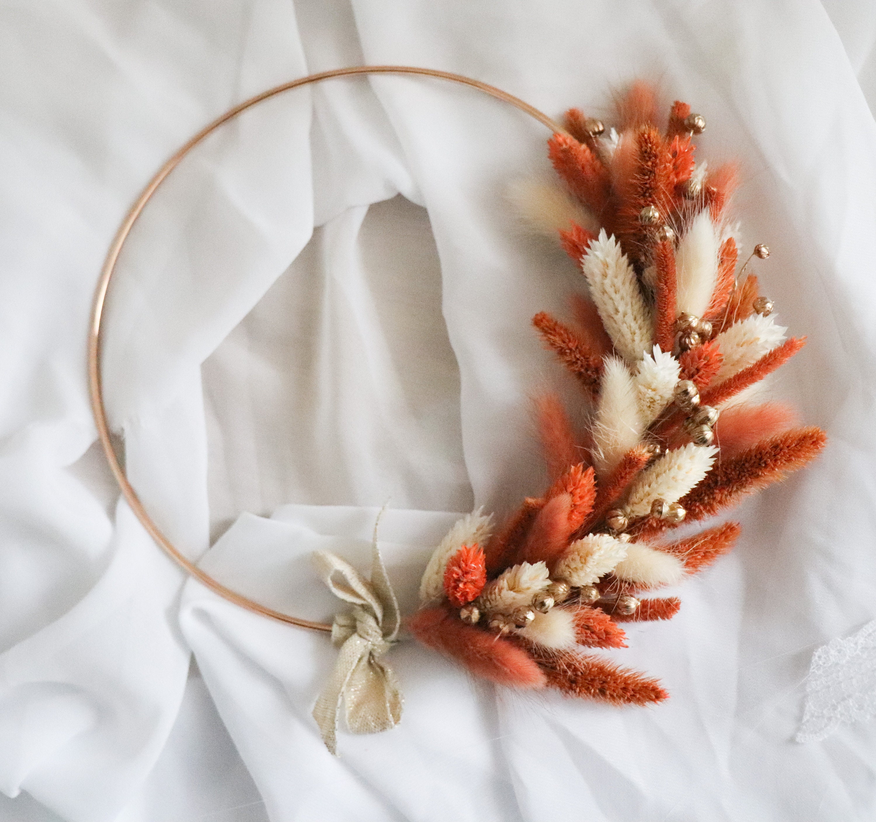 Couronne Murale Personnalisée | Fleurs Séchées et Stabilisées