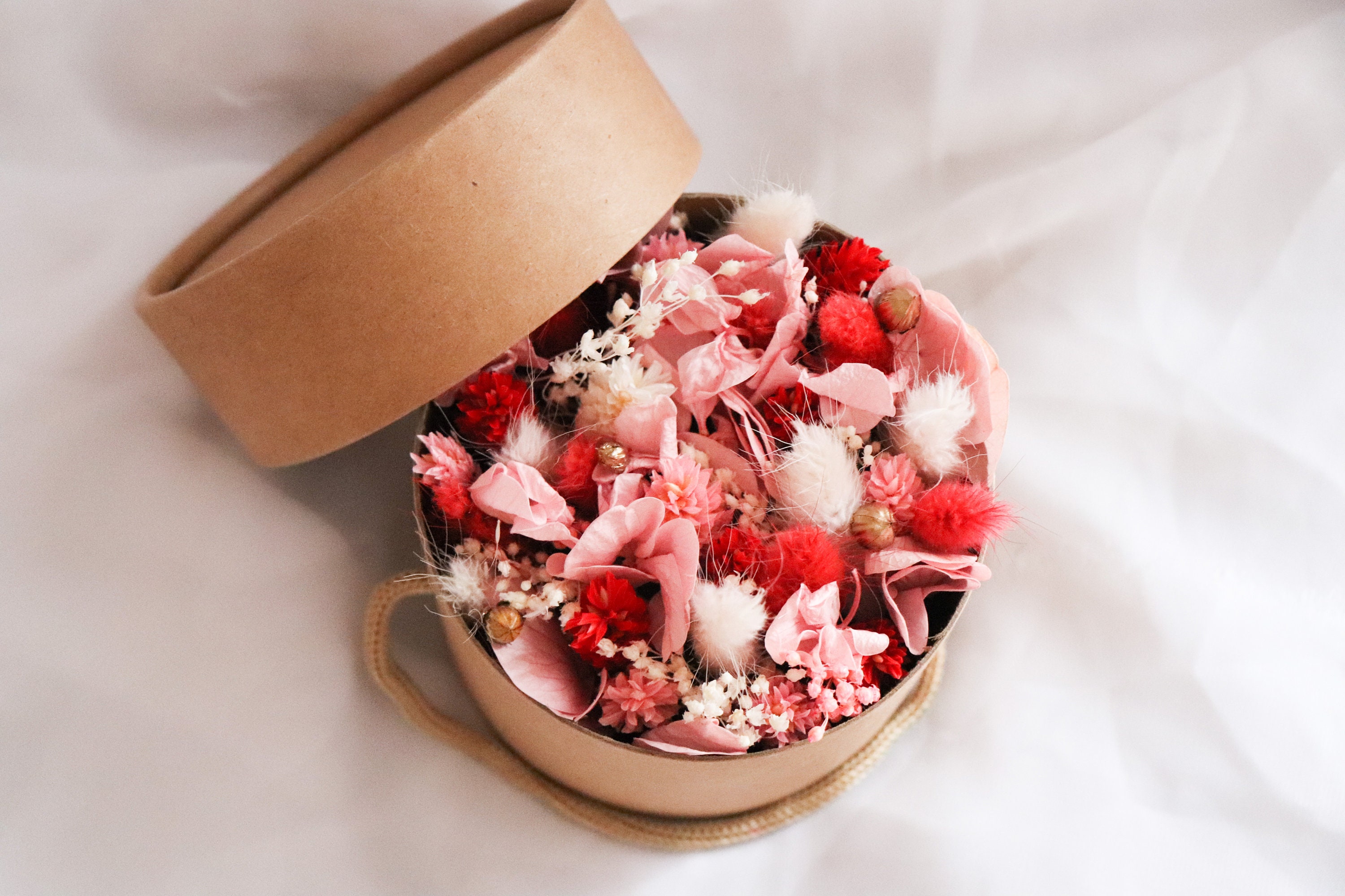 Boite Fleurie | Fleurs Séchées et Stabilisées