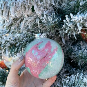 Hydro dip glitter ornaments