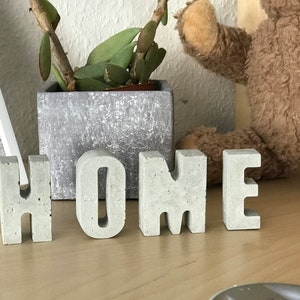 Letters made of concrete, concrete letters, 5.5 cm high