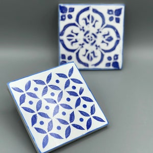 2 concrete tiles, coasters, 11 x 11 cm