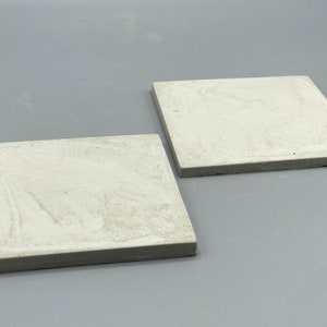 2 concrete tiles, concrete tiles to design yourself, 11 x 11 cm
