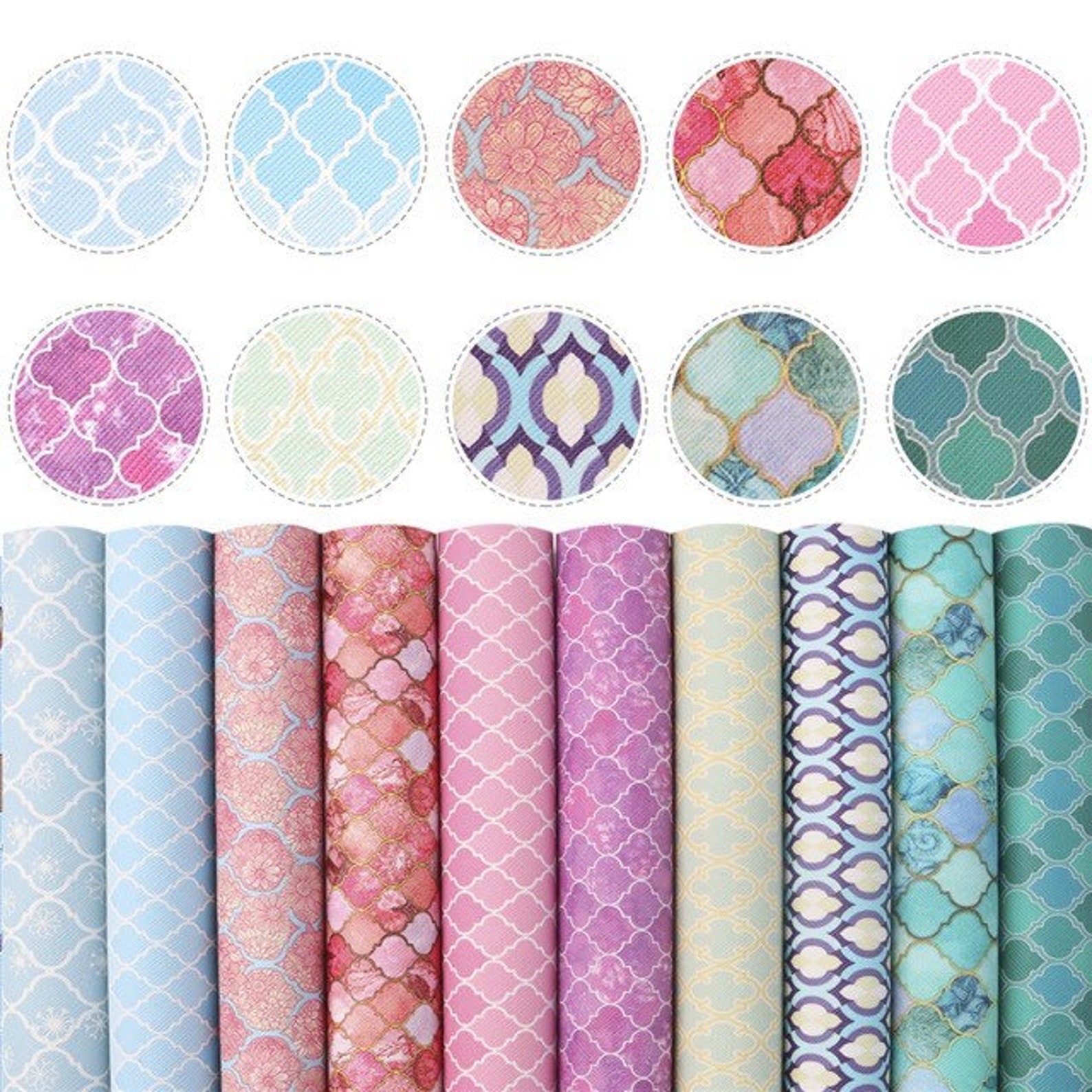 Patterned Faux Leather Sheets 10 Pack Etsy