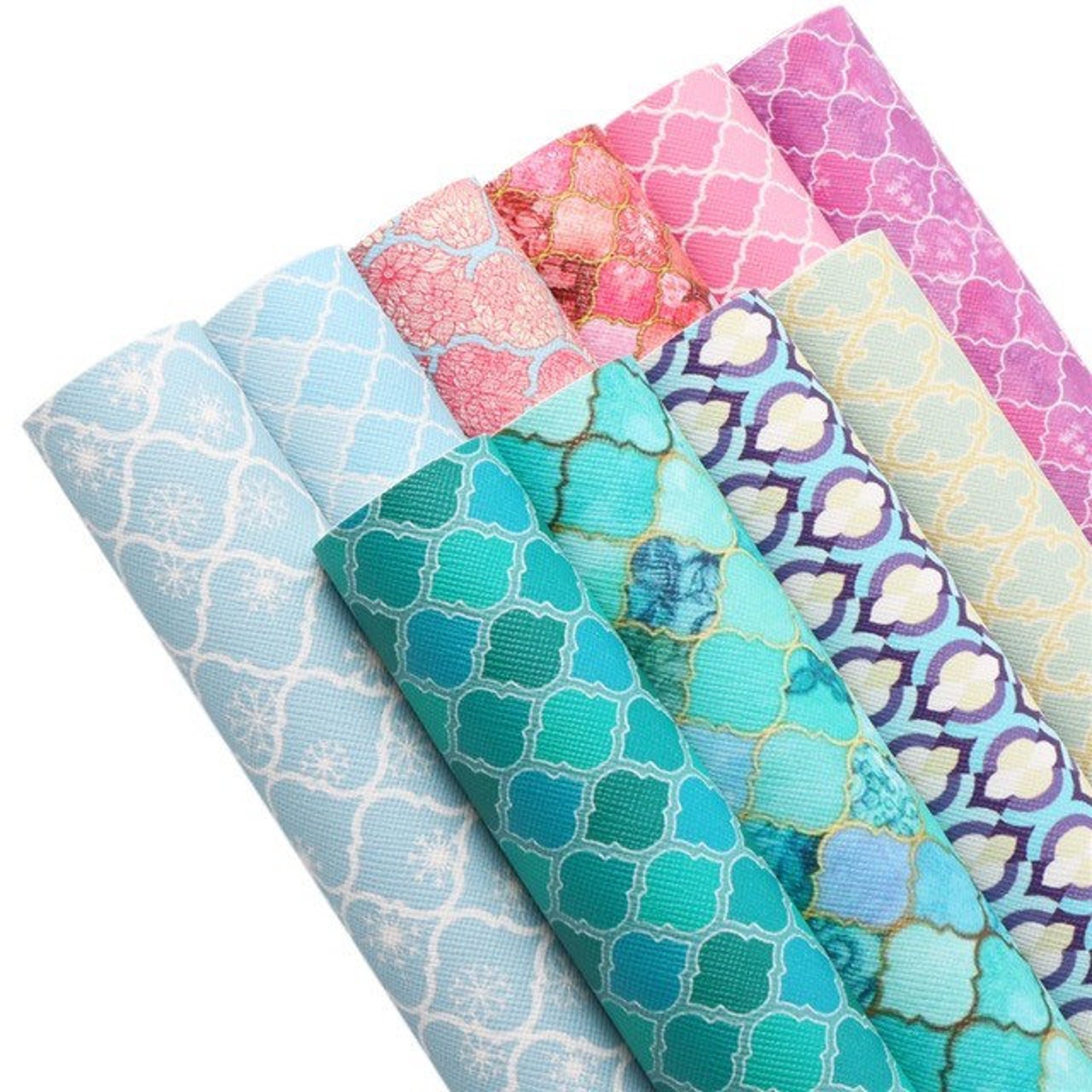 Patterned Faux Leather Sheets 10 Pack Etsy
