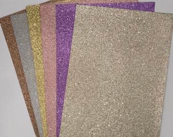 Metallic Glitter Sheets 6 Pack (Thin No Backing)