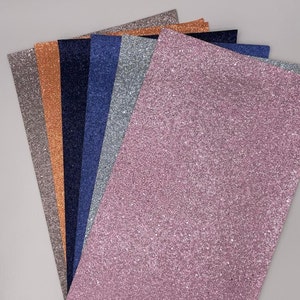 Metallic Glitter Sheets 6 Pack (Thin No Backing)