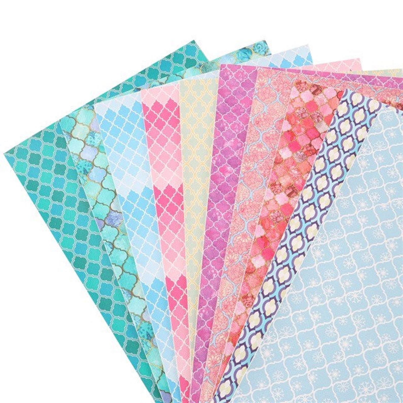 Patterned Faux Leather Sheets 10 Pack Etsy
