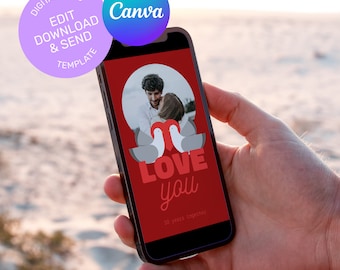 Valentine's Day Digital Cards, Customizable Digital Cards, Digital Cards for Loved Ones, Customizable Animated Valentine's Day Cards