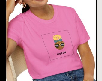 Afrocentric schwarze Frau Melanin T-Shirt - Black Queen Graphic Tee - Einzigartige Geschenke für Sie