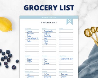 Grocery List Printable, Shopping List, Meal Planner, Meal Prep, Grocery Checklist, Grocery Shopping, Budget planning