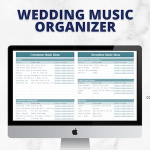 Wedding Music Organizer | Wedding Spreadsheets | Wedding Planning Template | Google Sheets | Wedding Tracker | Wedding DJ | Wedding Playlist