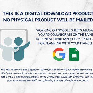 6 Month Wedding Planning Checklist, Wedding Spreadsheets, Wedding Planning Template, Google Sheets, Wedding Tracker, Elopement Planner image 7