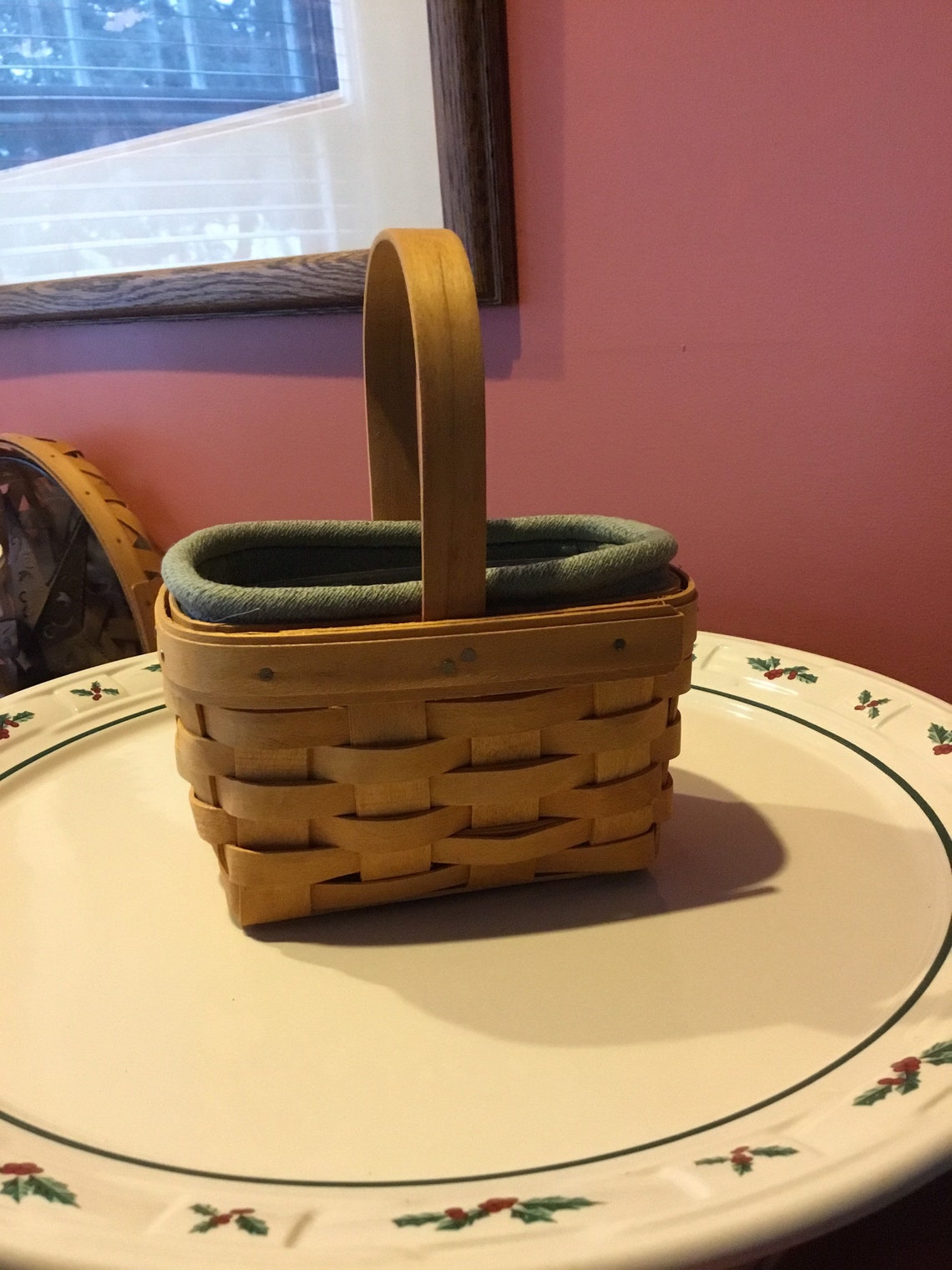 Longaberger Classic Stain Salt and Pepper Basket with Sage Etsy