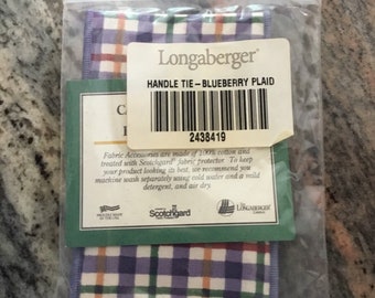 Details about   Longaberger Paprika Plaid BAGEL Basket Liner ~ Brand New in Original Bag! 