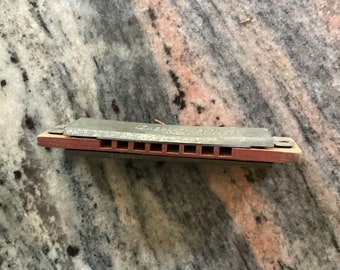 Vintage Dime Store Gold Star Harmonica Made in Japan