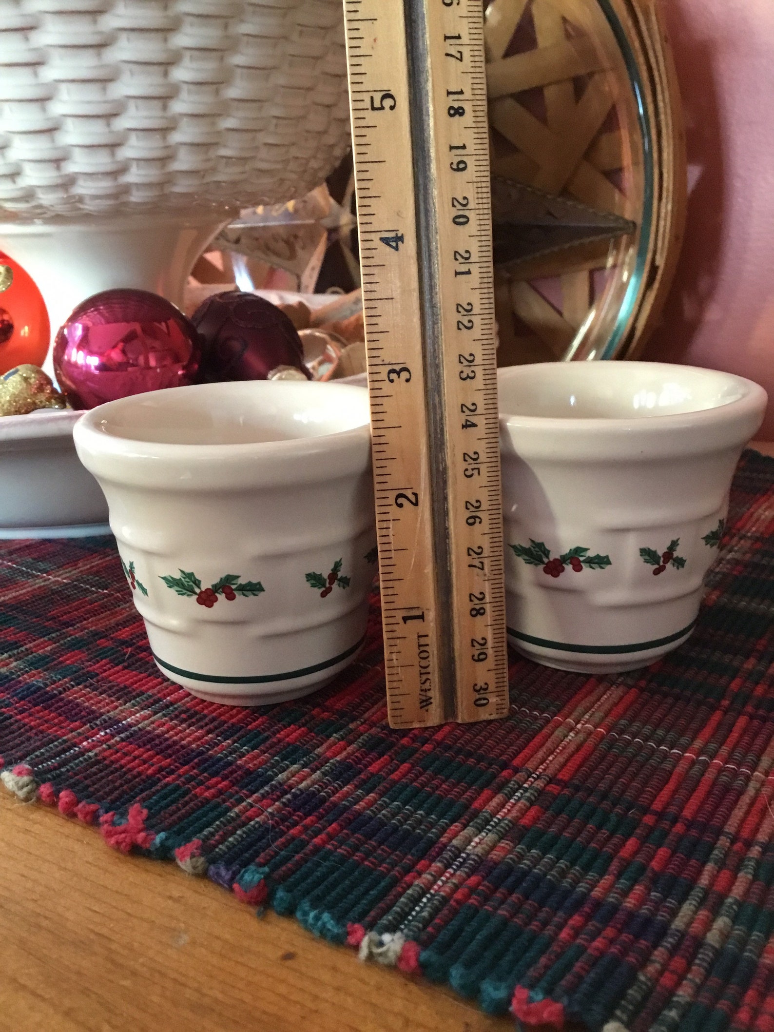 Longaberger Woven Traditions Pottery Votive Candle Holders Etsy