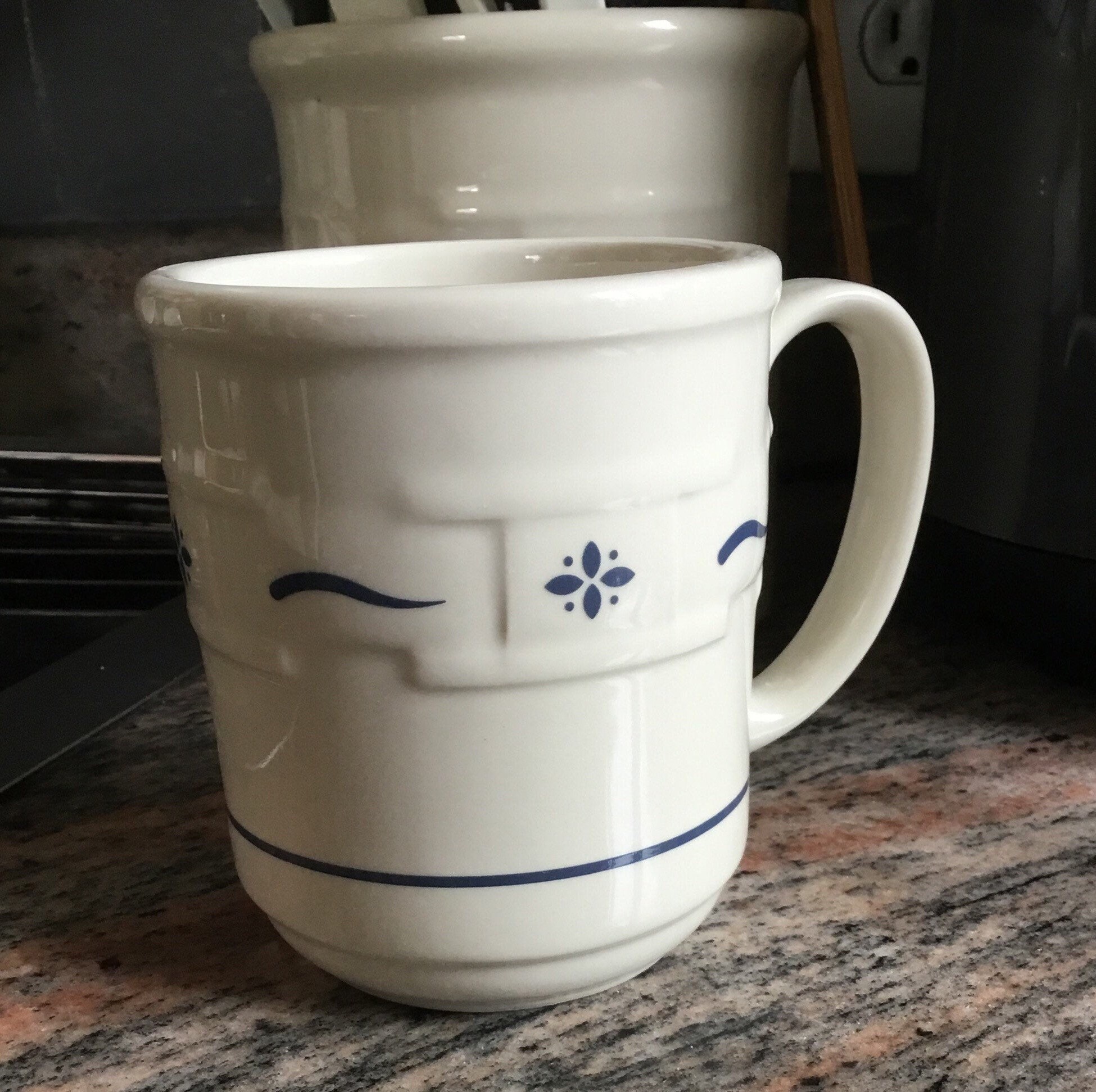 Longaberger Pottery Woven Traditions Coffee Mugs Classic Etsy