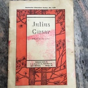 1904 Julius Caesar Shakespeare Instructor Literature Series No 129 F. A. Owen Co