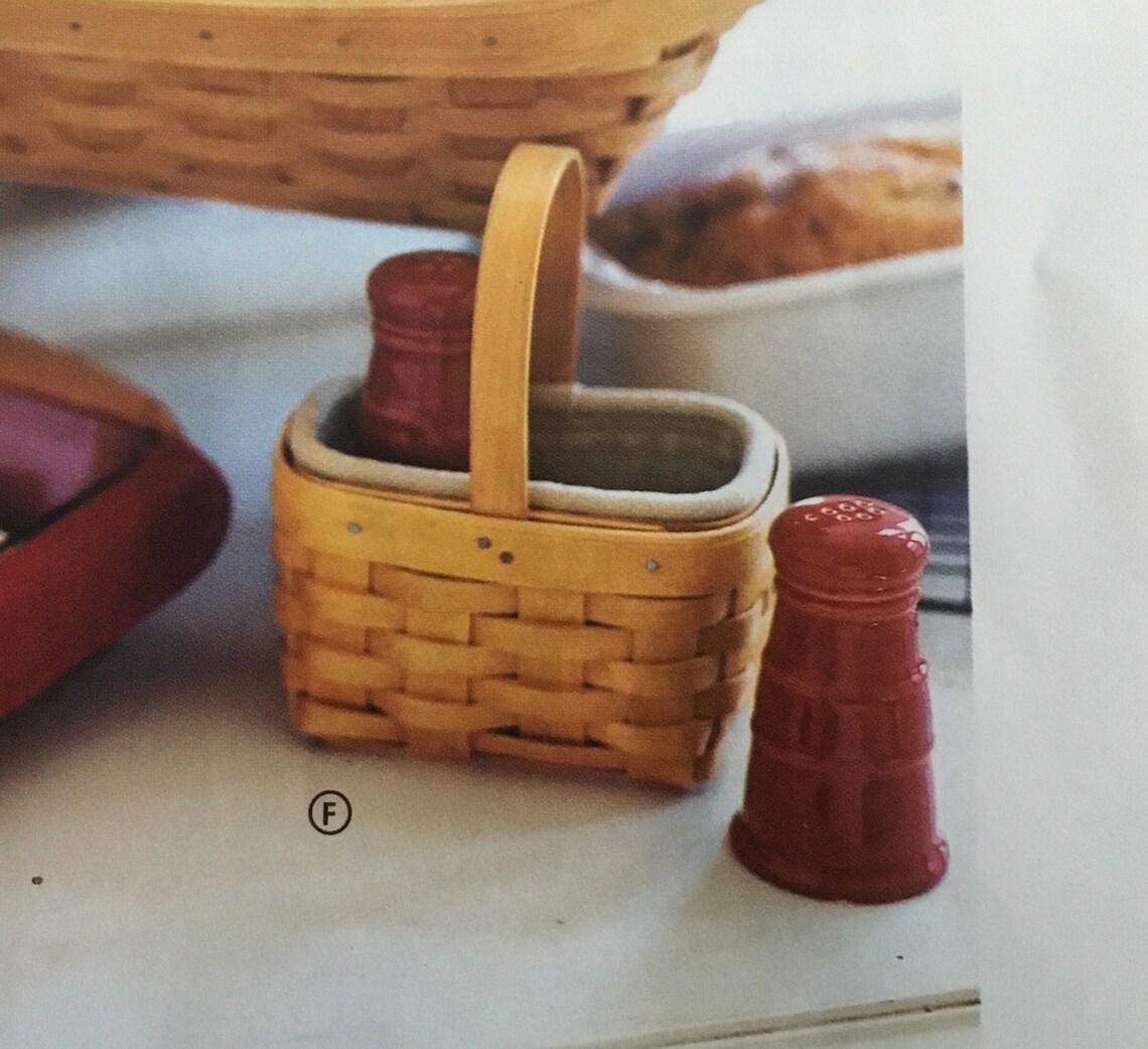 Longaberger Classic Stain Salt and Pepper Basket with Sage Etsy