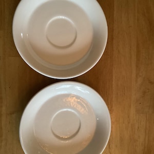 Vintage Shenango China Restaurant Ware Set of 2 Deep White Saucers