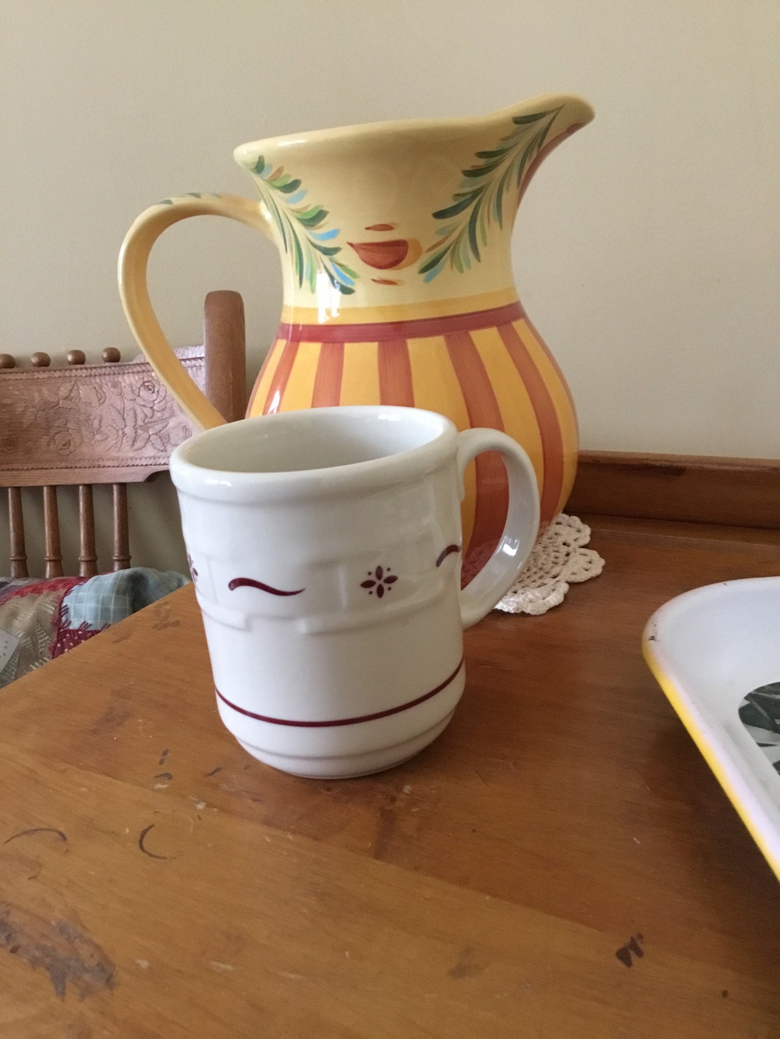 Longaberger Pottery Woven Traditions Coffee Mugs Traditional Etsy UK