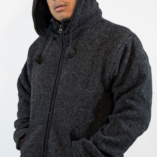 Pure virgin wool anthracite black jacket