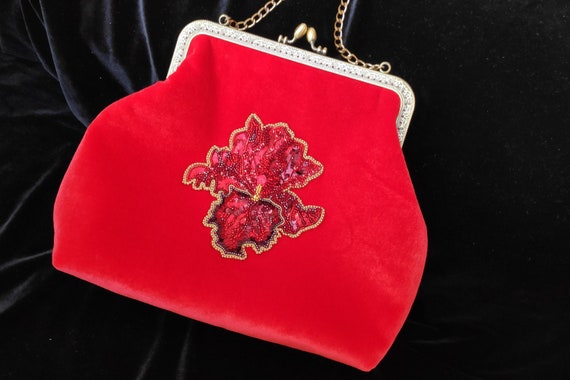 Designer Purse in Black/red Ladies Wallet Womens Wallets Genuine Leather  RFID Blocking Button Close Purse CD23 Jade - Etsy