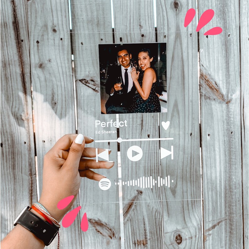 Spotify Glass Art Spotify Song Frame Customizable Fun Etsy