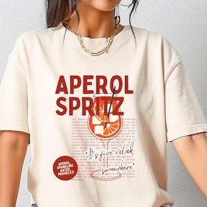 Aperol Spritz Tee | Summer Vibes | Gift for Cocktail Lovers | Aperolspritz | Aperol Spritzer | Italian Summer | Resortcore | Tourist Chic