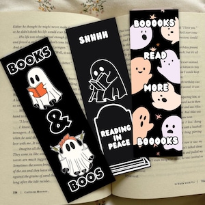 Ghost Halloween Bookmarks | Printable Boo-Themed Bookmark Set for Spooky Season | Cute Ghost Bookmarks for Readers & Halloween Lovers