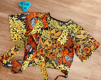 ankara wrap peplum top