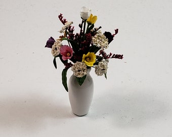 Miniatura Fiori Narciso Gialli E Bianchi In Argilla - Scala 1:12 Per Casa Delle Bambole - 5 Pezzi - Fatto A Mano Thailandia