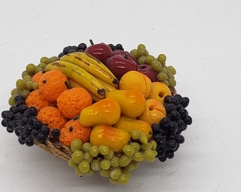 Dollhouse Miniature 1/12 Scale Fruit Basket