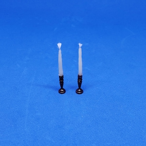 Dollhouse Miniature 1/12 Scale Candle Holders with Candles
