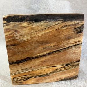 Small, nicely figured, spalted Hard Maple turning blank. Small bowl blank. Stabilized.