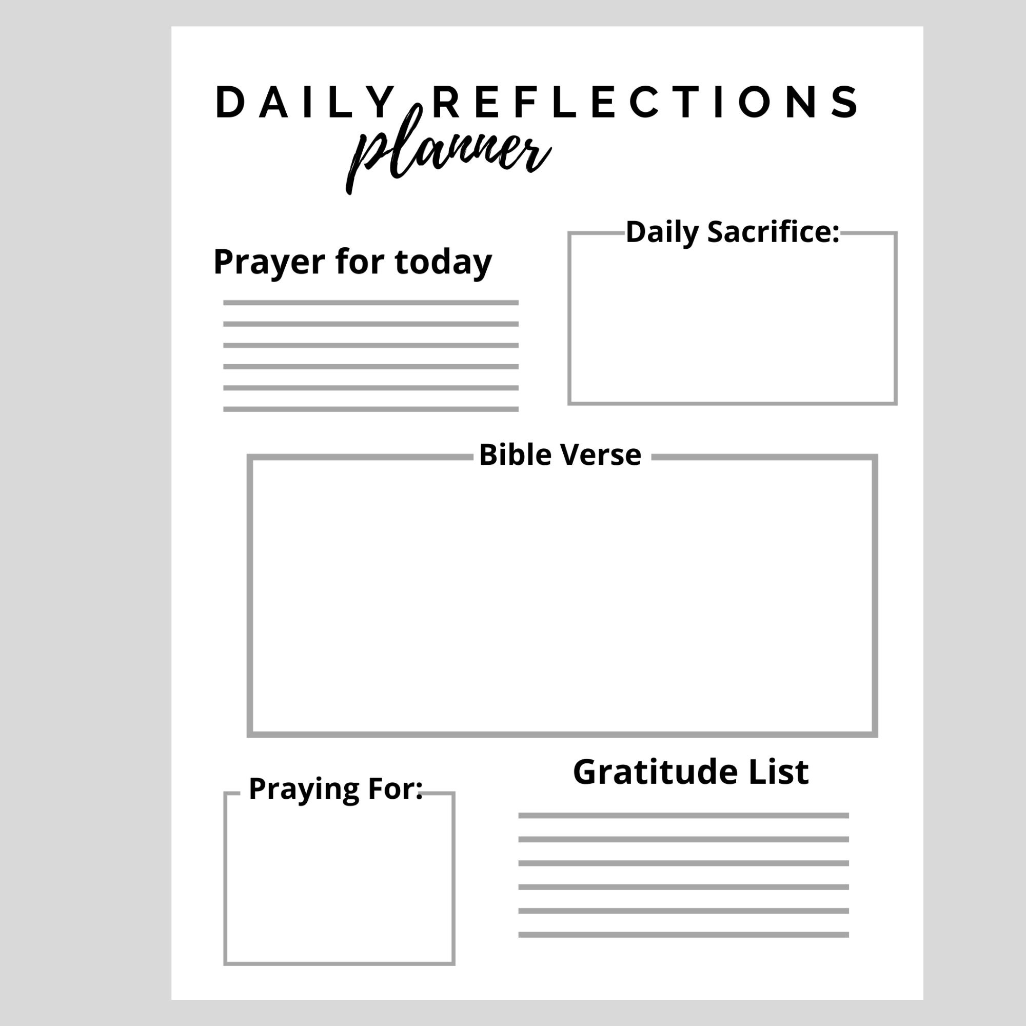 Daily Reflection Template