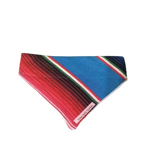 Sarape Serape Reversible Dog Pet Bandana with Collar Insert!