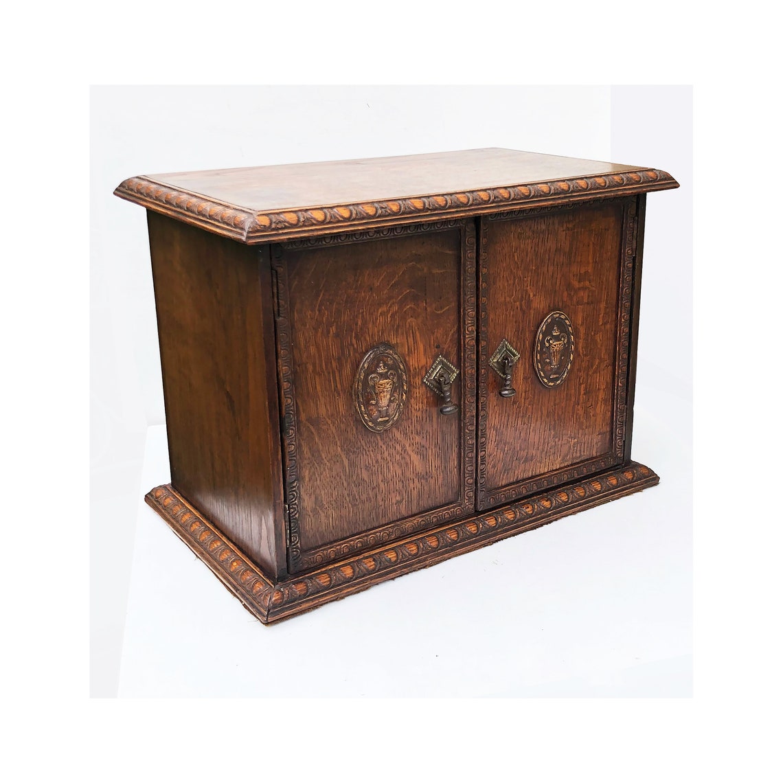 Antique 1920's English Oak Pipe Smokers Etsy