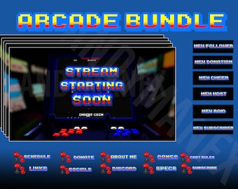 Animated Arcade Stream Overlay Bundle