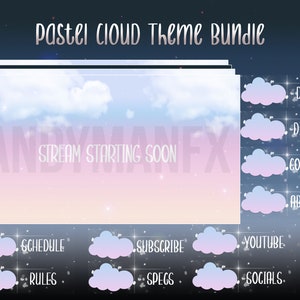Animiertes Pastell Theme Overlay Bundle W/10 Panels