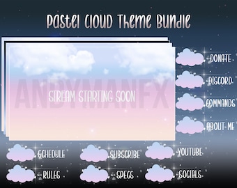 Animated Pastel Theme Overlay Bundle W/10 Panels