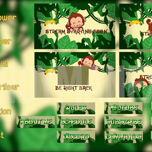 Animated Monkey Overlay Bundle