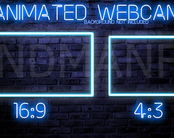 Neon Sign Animated Webcam Overlay 16*9 and 4*3