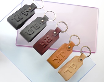 Personalised Leather Keyring, Leather Key's Pendant, Keyring Fob