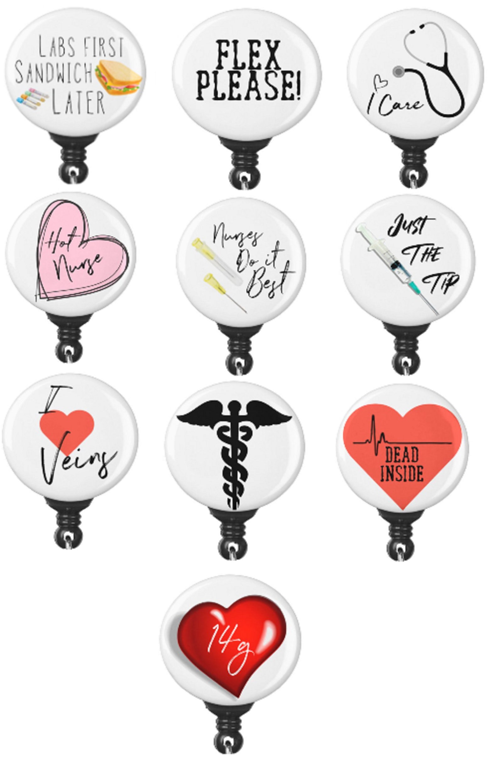 Funny Nursing Retractable Badge Reel Party Favors Nurse Etsy