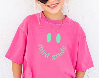 Maglietta per bambini di terza elementare, colori comodi per il ritorno a scuola, maglietta per la terza elementare, primo giorno di scuola, colori vivaci, regalo per studenti