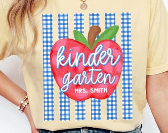 Custom Kindergarten Teacher Shirt, Comfort Colors Back To School Shirt, Teacher Team Shirts